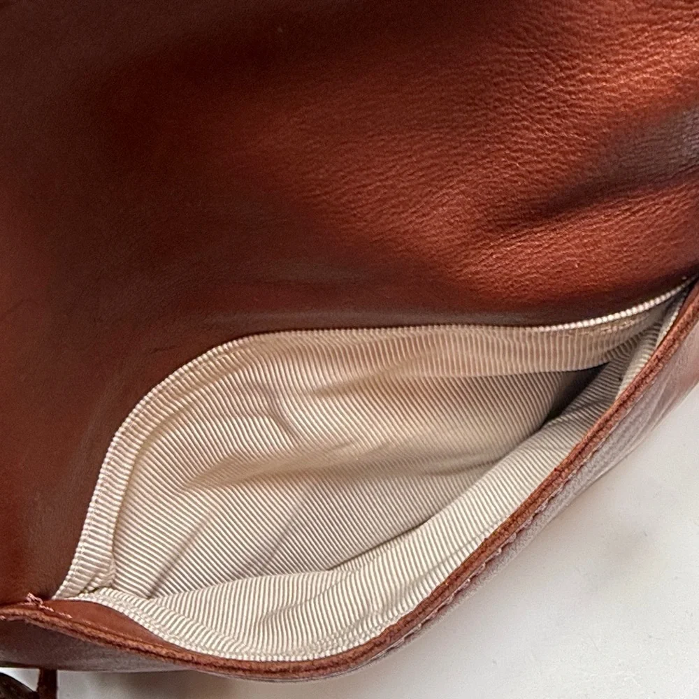 Margot Soft Leather Large Crossbody Hobo Bag Reddish Brown/ Rust Color Bag